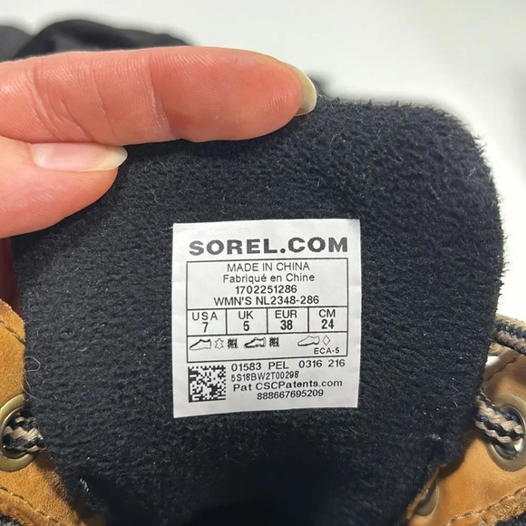 Sorel Slimpack II‎ Tan Leather Rubber Lace Up Waterproof Winter Boots Size 7 - Picture 12 of 13